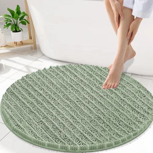 Miniatura 138 de Smiry Alfombras de Baño 24x16 pulgadas, Alfombras de Baño de Chenilla Extra Suaves y Absorbentes, Respaldo de Goma Antideslizante, Lavable a Máquina