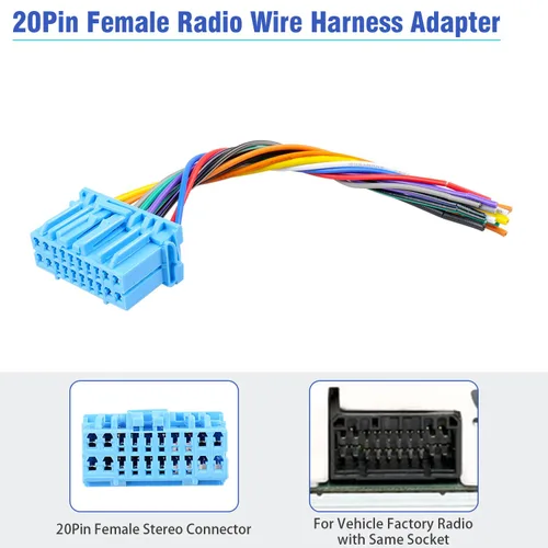 Miniatura 3 de Adaptador de arnés de cableado de radio femenino, reemplazo del conector de arnés de cable estéreo para automóvil para Acura 2001-2005 y Honda
