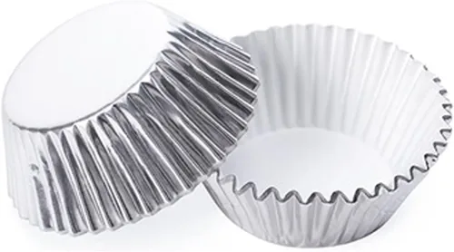 Miniatura 9 de Forros para cupcakes de papel de aluminio negro, 100 tazas de papel metálico para hornear para fiestas de cumpleaños, bodas o baby showers