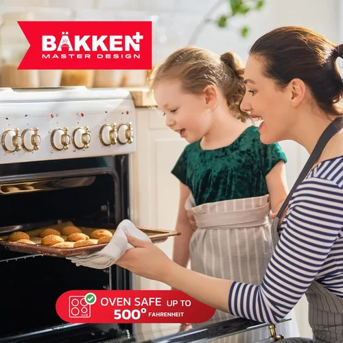 Miniatura 9 de Bakken Master - Juego de utensilios de cocina de 20 piezas, ollas y sartenes con agarres de mango y tapas de vidrio templado, con juego de 6 piezas