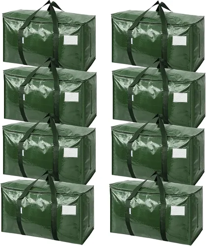 Miniatura 38 de TICONN Paquete de 2 bolsas de mudanza extra grandes resistentes con cremalleras y asas de transporte, bolsas de almacenamiento duraderas