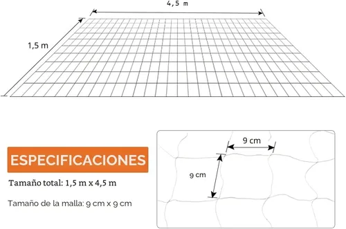 Miniatura 4 de Tcamp - Red de enrejado de poliéster resistente para jardín, para plantas trepadoras, enrejado para enredaderas, plantas de vid, verduras, frutas