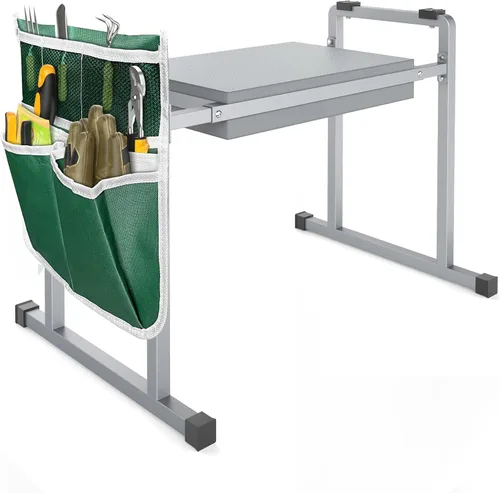 Miniatura 12 de Asiento para Rodilleras de Jardín, Diseño Estable y Antideslizante de 10.2" de Ancho Asiento para Rodilleras de Jardín con Asas, Taburete