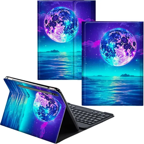 Miniatura 61 de Para Samsung Galaxy Tab S6 Lite Funda 2022/2020 Teclado Inalámbrico Desmontable Y Cubierta De Soporte De Cuero PU Funda Protectora Para Samsung