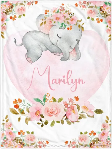 Miniatura 22 de Manta de bebé personalizada para niñas y niños, manta de bebé personalizada con nombre, mantas de regalo personalizadas súper suaves para niños