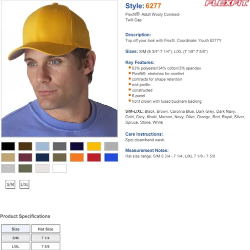 Miniatura 3 de Flexfit 6277 Wooly - Gorra de 6 paneles