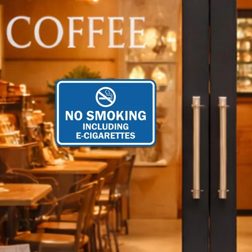 Miniatura 3 de Signs ByLITA Clásico enmarcado no fumar incluyendo cigarrillos electrónicos (oro negro) - mediano Negro Oro