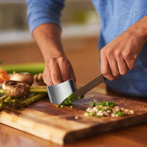 Miniatura 9 de Protector de dedos de acero inoxidable, protector de dedos para cortar alimentos, herramienta de corte de primera calidad, protectores de dedos