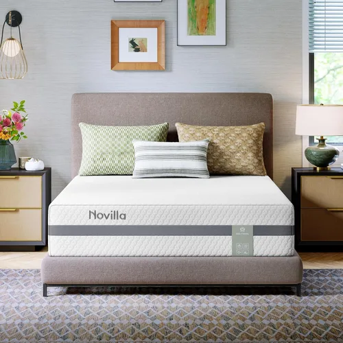 Miniatura 11 de Novilla - Colchón tamaño King de 14 pulgadas, de espuma viscoelástica refrigerante con flujo de aire mejorado, alivio de presión y soporte duradero