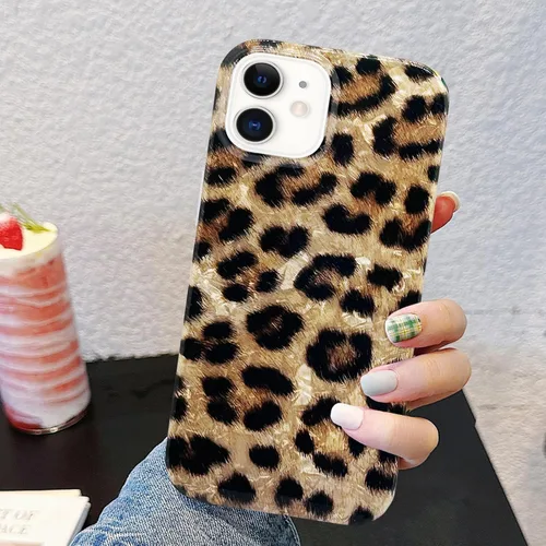 Miniatura 3 de J.west Funda compatible con iPhone 11, funda para iPhone 11, suave y brillante estampado de leopardo perlado con diseño de animales para mujeres