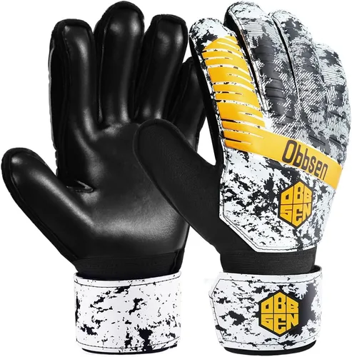 Miniatura 18 de Guantes de portero de fútbol para niños, jóvenes y adultos, guantes de portero de fútbol de agarre fuerte con protección para los dedos