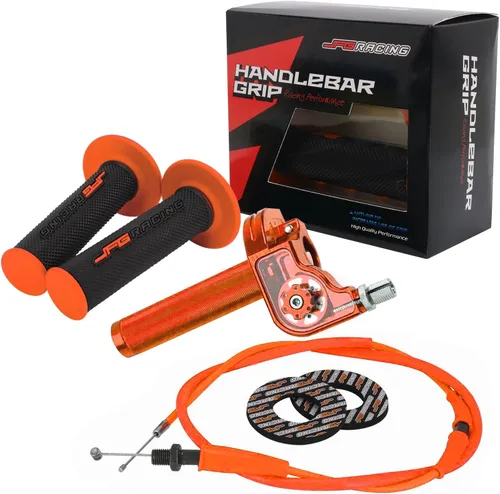Miniatura 16 de JFG RACING Conjunto de Acelerador para Motocicleta, 7/8" 22mm Puños de Acelerador de Giro Rápido con Cable de Acelerador de Aleación de Aluminio