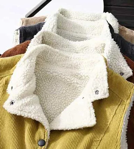 Miniatura 3 de SCOFEEL Women's Corduroy Sleeveless Jacket Oversize Sherpa Fleece Lapel collar Corduroy Vests US