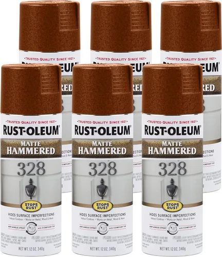 Miniatura 26 de Rust-Oleum 210849 - Pintura en aerosol martillada para prevención del óxido, 12 onzas, cobre