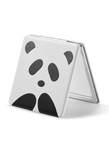 Miniatura 47 de Omiro - Espejo compacto, cuero PU clásico. Ampliación 1x/3x, ultra portátil para el bolsillo, ideal para bolsos y viajes (negro)