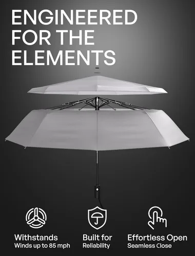Miniatura 93 de REPEL Windproof Travel Umbrella - Compact & Withstands Winds up to 85MPH , Strongest Premium Auto Folding Umbrella for Rain and Sun - Durable, Light