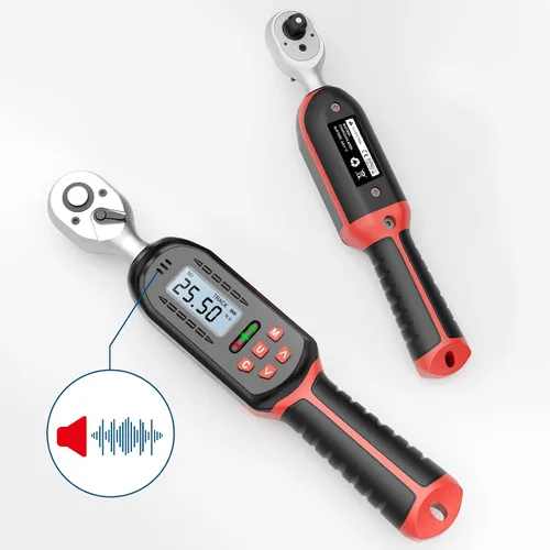 Miniatura 6 de VANPO Llave dinamométrica digital de 1/4 pulgadas, 1.1-22.1 pies-libras/1.5-30 Nm, con valores preestablecidos, 2% de precisión, timbre