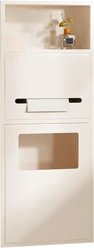 Miniatura 16 de Soporte de papel higiénico empotrado, nicho de acero inoxidable para ducha, soporte para rollo de papel higiénico en pared con almacenamiento, nicho