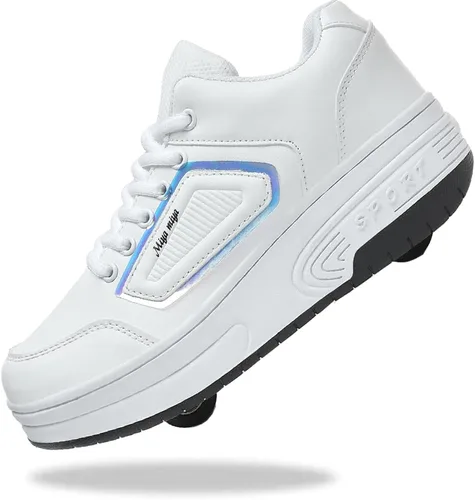 Miniatura 22 de Zapatos para niños con ruedas - 4 en 1 Zapatos con ruedas iluminados con luces LED recargables por USB para regalos de Navidad y escuela