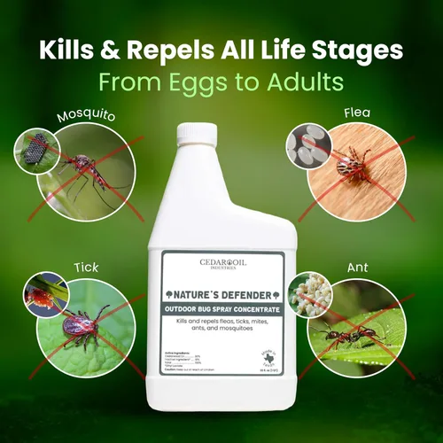 Miniatura 4 de Nature's Defender - Concentrado de césped y jardín, control de plagas totalmente natural para espacios al aire libre, fabricado con aceite de madera