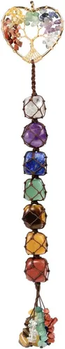 Miniatura 31 de Anjiucc Árbol de la vida de cristal curativo de 7 chakras para colgar en la pared, decoración de interiores, decoración de ventanas, meditación