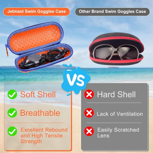 Miniatura 2 de Estuche para Gafas de Natación para Gafas de Natación, Fundas Protectoras para Gafas con Clip, Gafas de Sol, Gafas, Deportes anaranjado