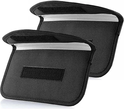 Miniatura 10 de Bolsa de bloqueo de señal, bolsa de protección con GPS RFID Faraday, funda de protección para teléfono celular y llavero de automóvil, antirastreo 4