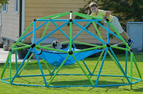 Miniatura 12 de Zupapa Cúpula de escalada de 10 pies, gimnasio de jungla para exteriores para niños con agarre para escalar - Escalador de cúpula geométrica