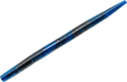Miniatura 44 de Yum - Gusano de plástico blando Yum Dinger de 5 pulgadas, escamas azules y negras, 30