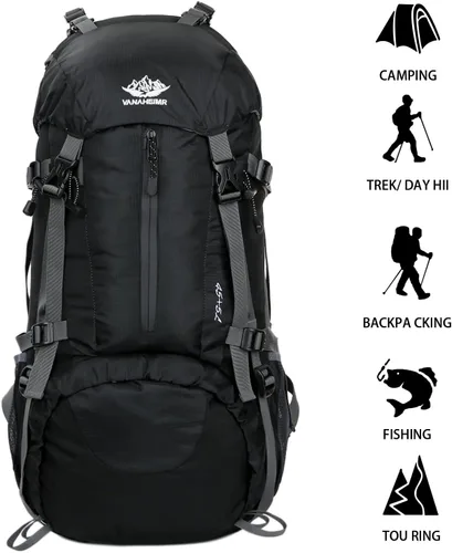 Miniatura 2 de Esup - Mochila de senderismo de 50 l para hombre, mochila de camping con cubierta de lluvia 45l+5l, mochila ligera para senderismo, mochila de viaje