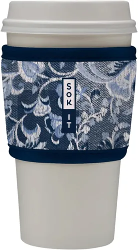 Miniatura 125 de Sok It HotSok Coffee & Tea - Funda de neopreno con aislamiento reutilizable (floral abstracto)
