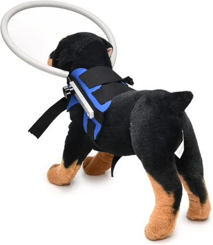 Miniatura 3 de Arnés ciego para perros, pequeños, medianos y grandes, anillos para perros ciegos, arnés guía para perros, accesorios para perros ciegos, azul