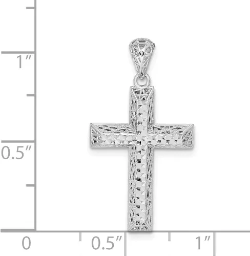 Miniatura 4 de Colgante de cruz de plata de ley 925 maciza con corte de diamante