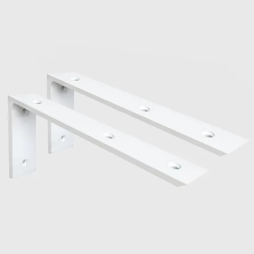 Miniatura 35 de WINKER Soporte para encimera, paquete de 2 unidades resistente de soporte oculto en L para estante de 3/8 pulgadas de grosor, 10 x 6 x 2.5 pulgadas
