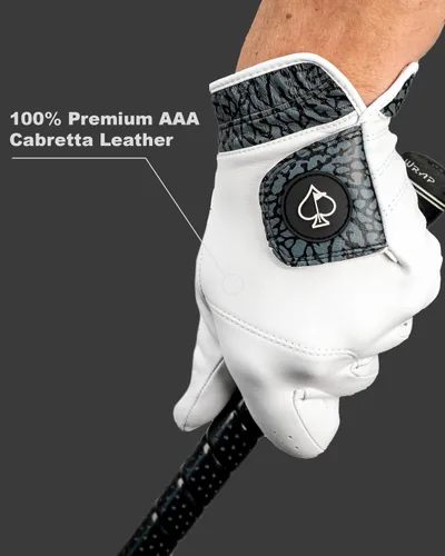 Miniatura 3 de Pins & Aces - Diseño de guante de golf - Cuero Cabretta AAA de alta calidad, guante de viaje duradero de larga duración para hombres o mujeres
