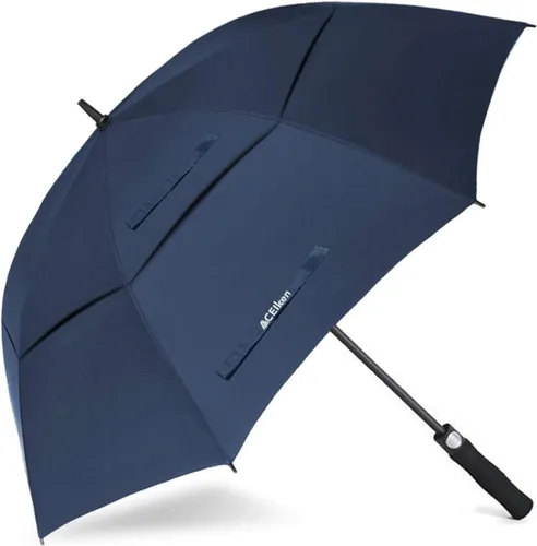 Miniatura 14 de ACEIken Paraguas de golf grande de 58/62/68 pulgadas, paraguas de golf abierto automático, extra grande, doble toldo ventilado, resistente al