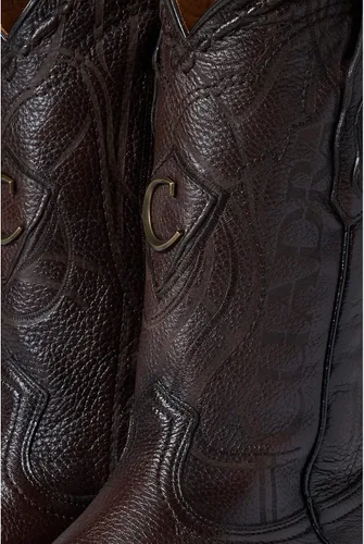 Miniatura 6 de Cuadra Botas vaqueras para hombre en cuero genuino de ciervo marrón