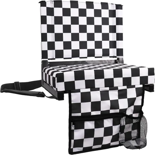 Miniatura 13 de SPORT BEATS Stadium Seats with Back Support Bleacher Chairs with Back and Cushion Thick Padded Bleacher Seats Includes Shoulder Strap