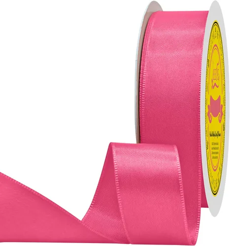 Miniatura 217 de Cinta de satén blanca antigua de doble cara de 1-1/2 pulgadas x 50 yardas, cinta de poliéster para envolver regalos, día de San Valentín, bodas