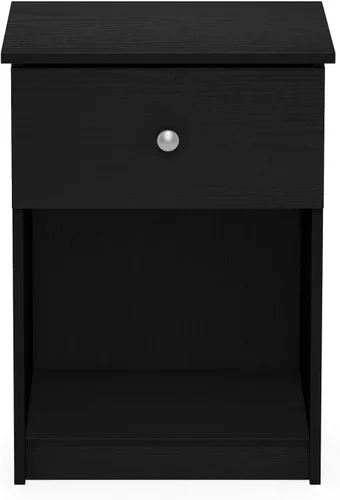 Miniatura 6 de Furinno Tidur - Mesita de noche, paquete de 1, roble negro