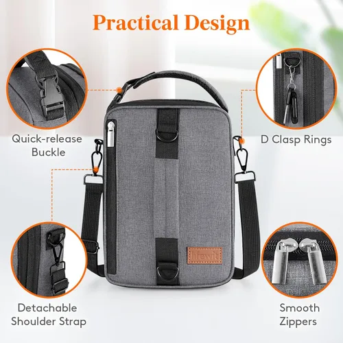 Miniatura 7 de Lifewit Lonchera expandible para hombres, bolsa de almuerzo aislada, bolsa enfriadora portátil con correas para el hombro y 2 paquetes de hielo