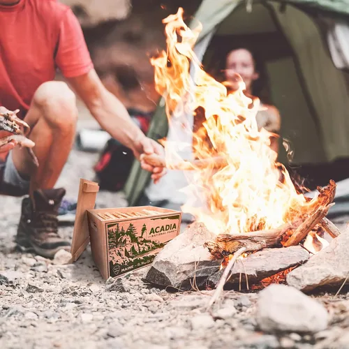 Miniatura 5 de Better Wood Products Edición Limitada Serie Protege Los Parques Encendedor de Fuego de Leña Natural Fatwood, Caja de Madera de 13 Libras, Caja Acadia