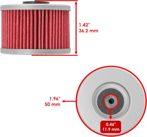 Miniatura 2 de Caltric Paquete de 3 filtros de aceite compatibles con Honda Xr650L Xr-650L Xr650R Xr-650R Xr 650R 1993-2025