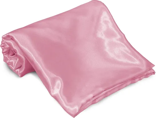 Miniatura 2 de Homiest Sábana de satén rosa tamaño individual, sábana plana de lujo y ultrasuave