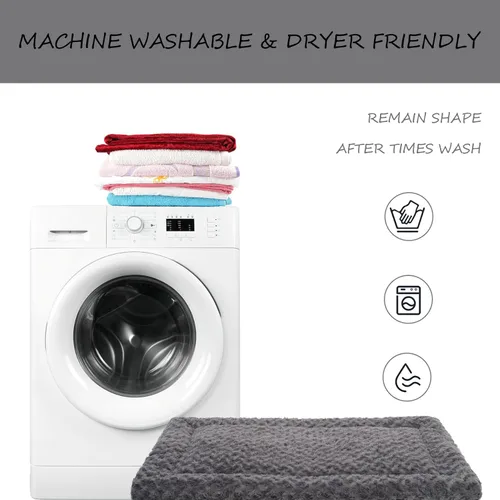 Miniatura 5 de Cama para perro lavable, reversible para jaula, suave y esponjosa para perrera, colchoneta para perros, colchón para dormir, perros grandes jumbo