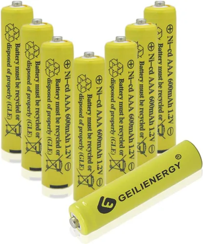 Miniatura 8 de NiCd AAA 1.2V 600mAh Triple A baterías recargables para luz solar lámpara solar luz jardín (12 PCS)