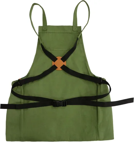 Miniatura 7 de Gardening Apron with Quick Release Pockets for Women and Men, Water Resistant Picking Pouch Verde