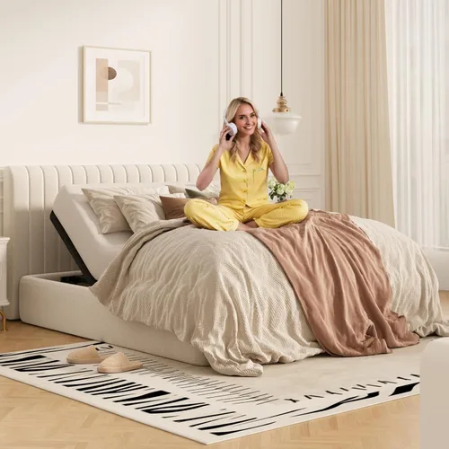Miniatura 12 de FLEXISPOT Base de cama ajustable Twin XL–Gravedad cero y masaje relajante, posiciones de memoria, motor ultra silencioso, montaje rápido, patas