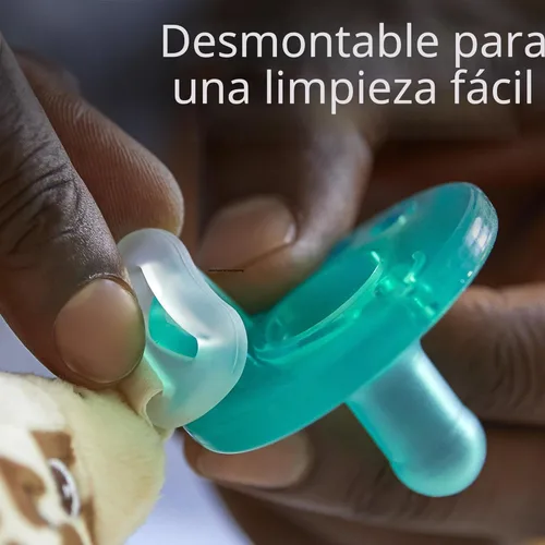 Miniatura 5 de Philips Avent Soothie Snuggle Portachupetes con Chupete Desmontable, 0m+, Vaca, SCF347/05