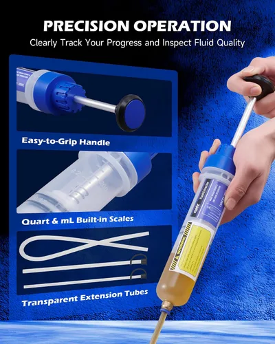 Miniatura 6 de Orion Motor Tech Bomba Extractadora de Aceite, Extractor Manual de Líquido de 200mL para Transferencias de Aceite de Transmisión de Dirección